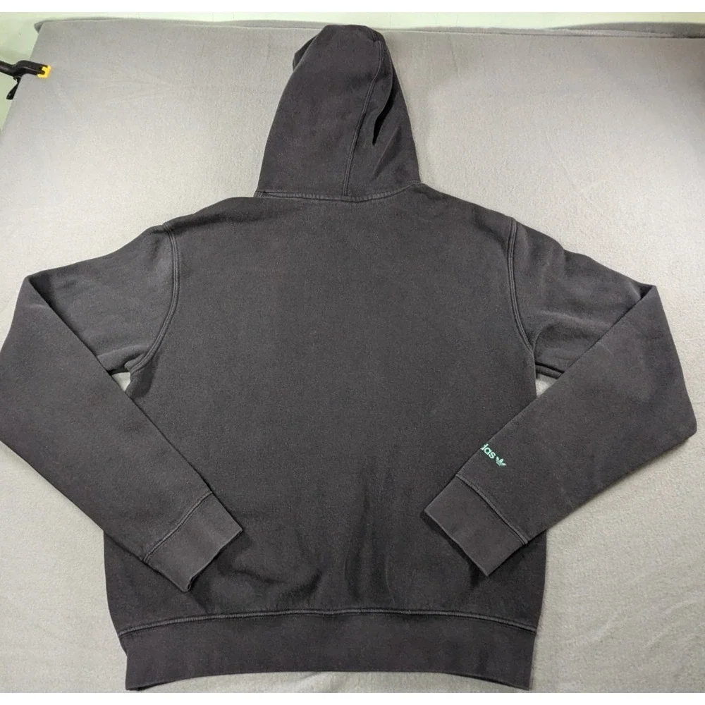 Adidas Originals Men's Small Black Peace Sign Graphic Hoodie Sweatshirt 02/22